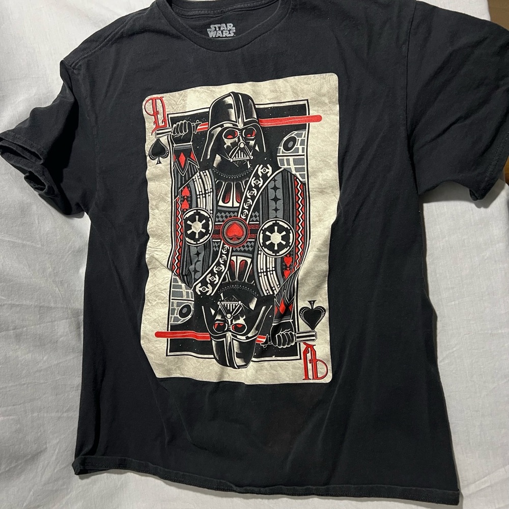 Star Wars Black and Red SuicideVader Playing Card Tee